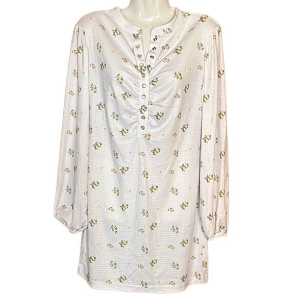 Chaser Women's Shayla Mini Dress Size Small Sunrise Floral Long Sleeve Boho NWOT - Picture 8 of 9